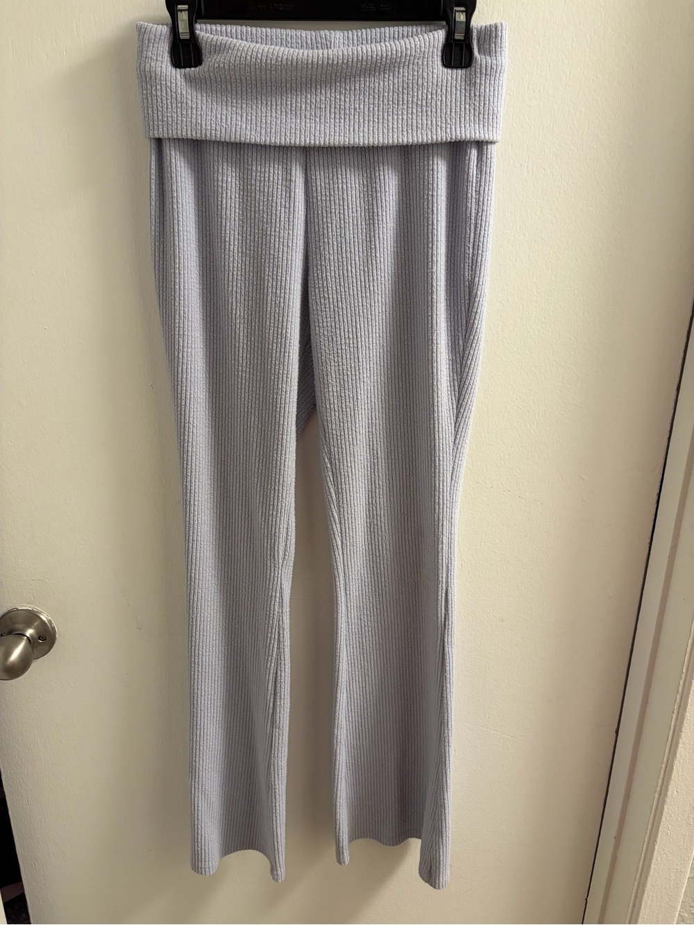 Old Navy Girls XL 14-16 Purple Ribbed Foldover Flare Yoga Pants Leggings